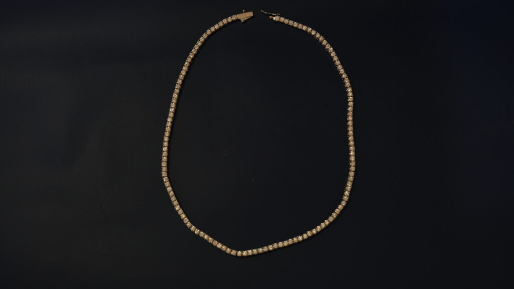 Tennis Necklace – 18K White Gold – 26.67ct