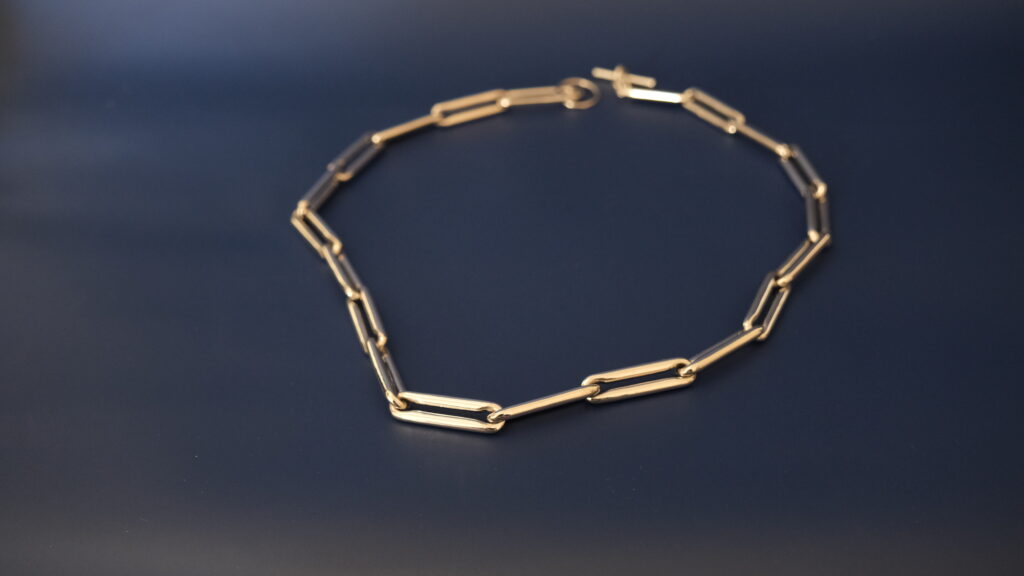 Linear Link Chain Necklace – Sterling Silver Linear Link Chain Necklace – Sterling Silver
