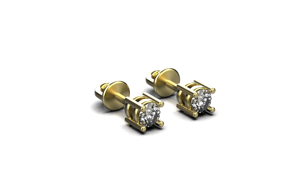 Diamond Stud Earrings – 18K Gold – 0.48ct Diamond Stud Earrings – 18K Gold – 0.48ct