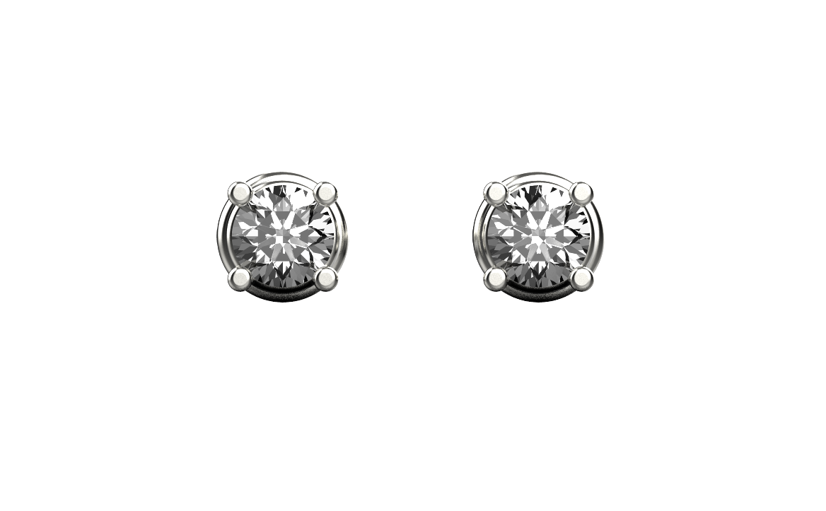 Diamond Stud Earrings – Platinum – 0.48ct