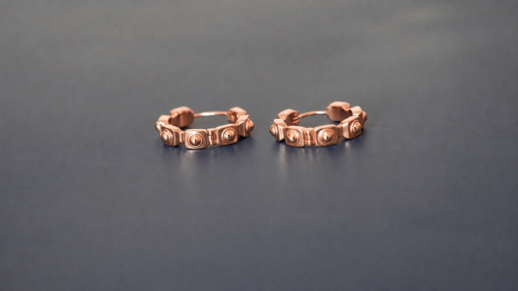 Empire Earrings – 18K Rose Gold Plated Sterling Silver Empire Earrings – 18K Rose Gold Plated Sterling Silver