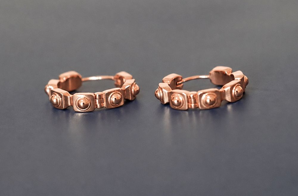 Empire Earrings – 18K Rose Gold Plated Sterling Silver