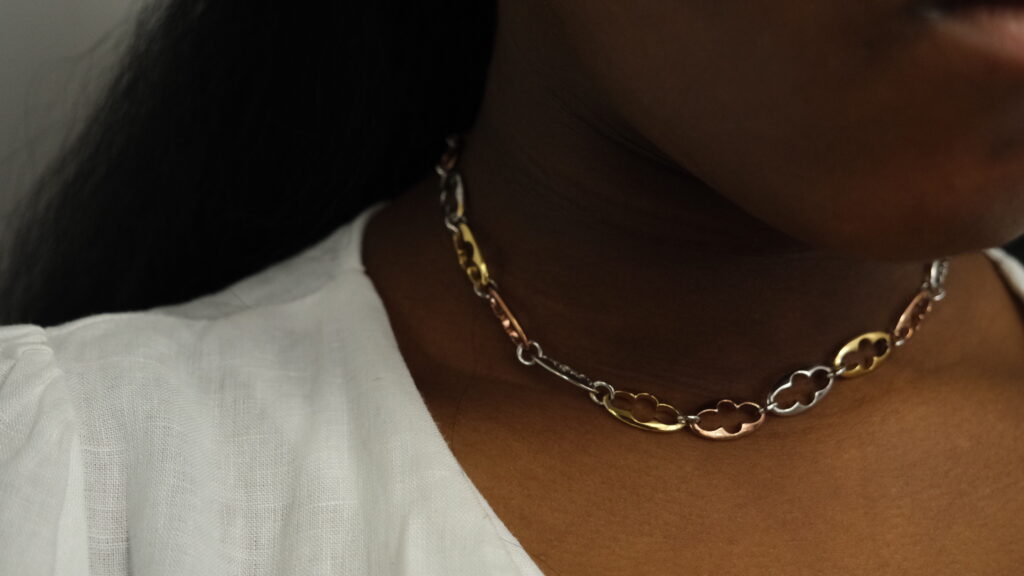 Esther Link Necklace – 18K Gold, Rose Gold, Rhodium Plated Sterling Silver Esther Link Necklace – 18K Gold, Rose Gold, Rhodium Plated Sterling Silver