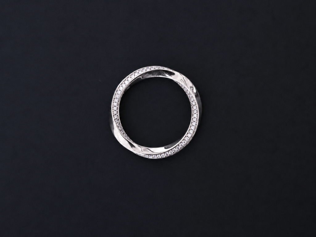 Eternity Twirl Round Cut Ring 0.36ct – Platinum