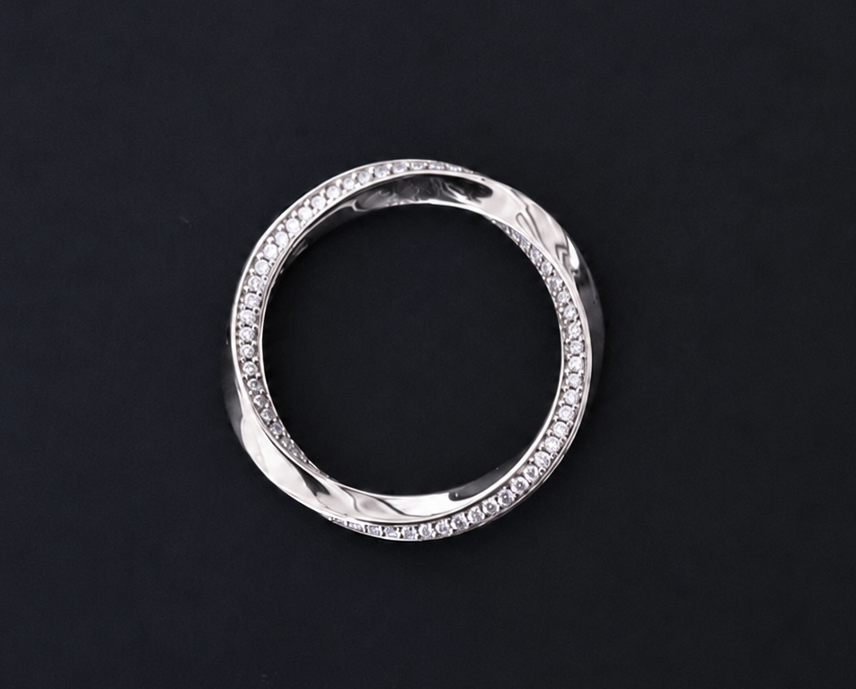 Eternity Twirl Round Cut Ring 0.36ct – Platinum