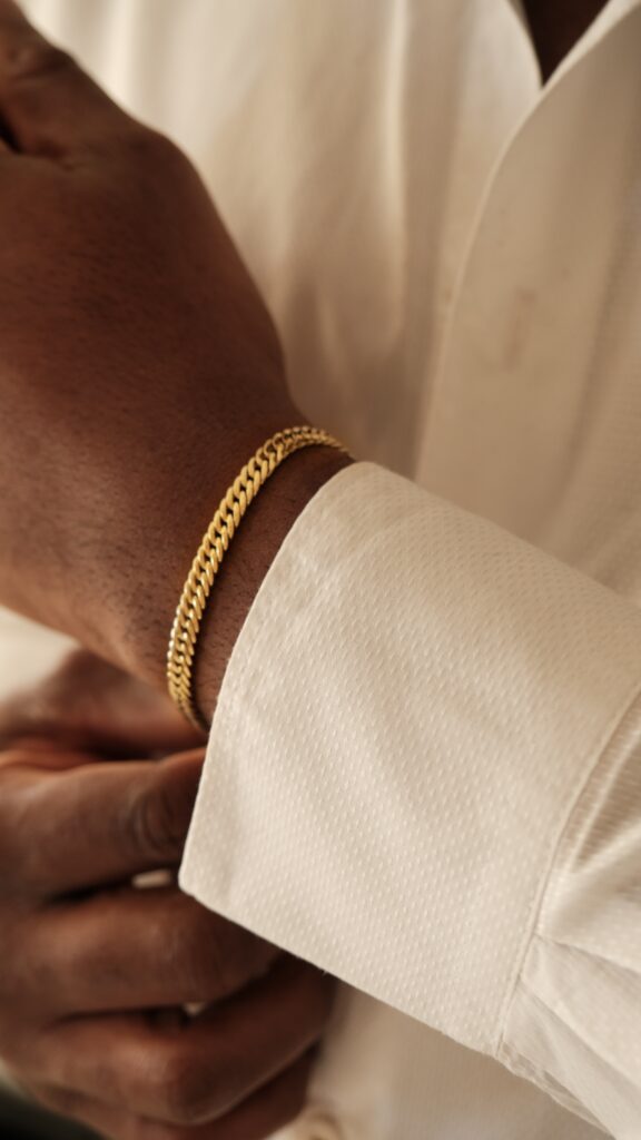 Flat Curb Chain Bracelet – 18K Gold