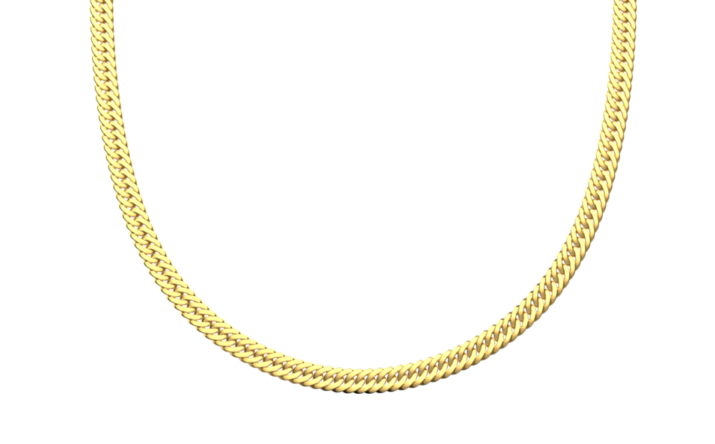 Flat Curb Chain – 18K Gold Flat Curb Chain – 18K Gold
