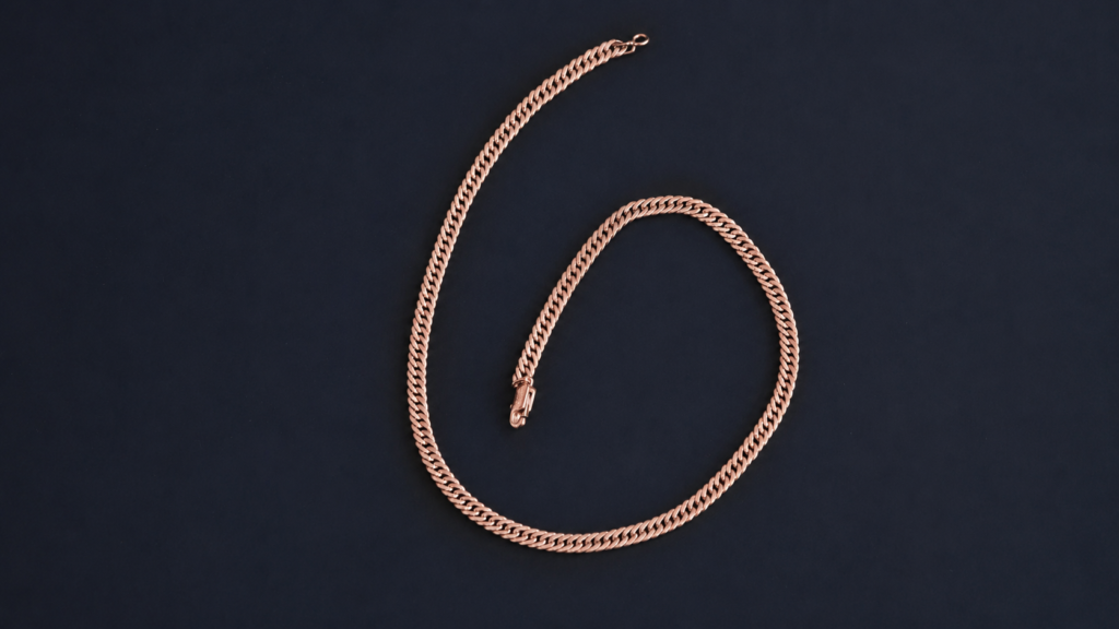 Flat Curb Chain – 18K Rose Gold