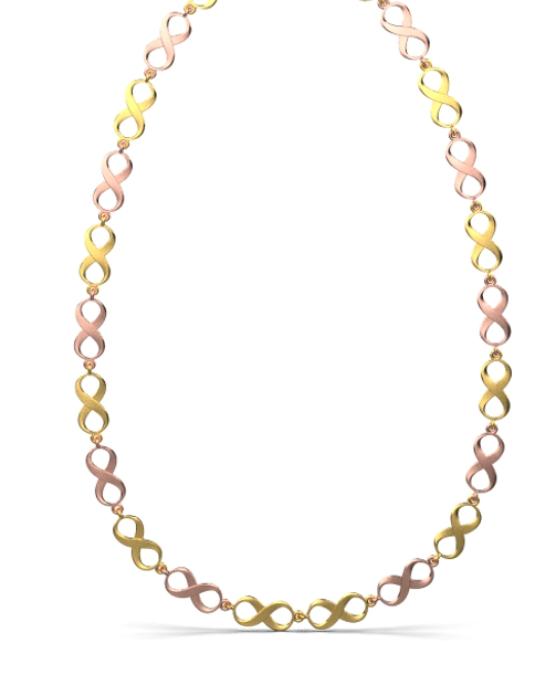 Figure of Eight Chain Necklace – 18K Gold, Rose Gold