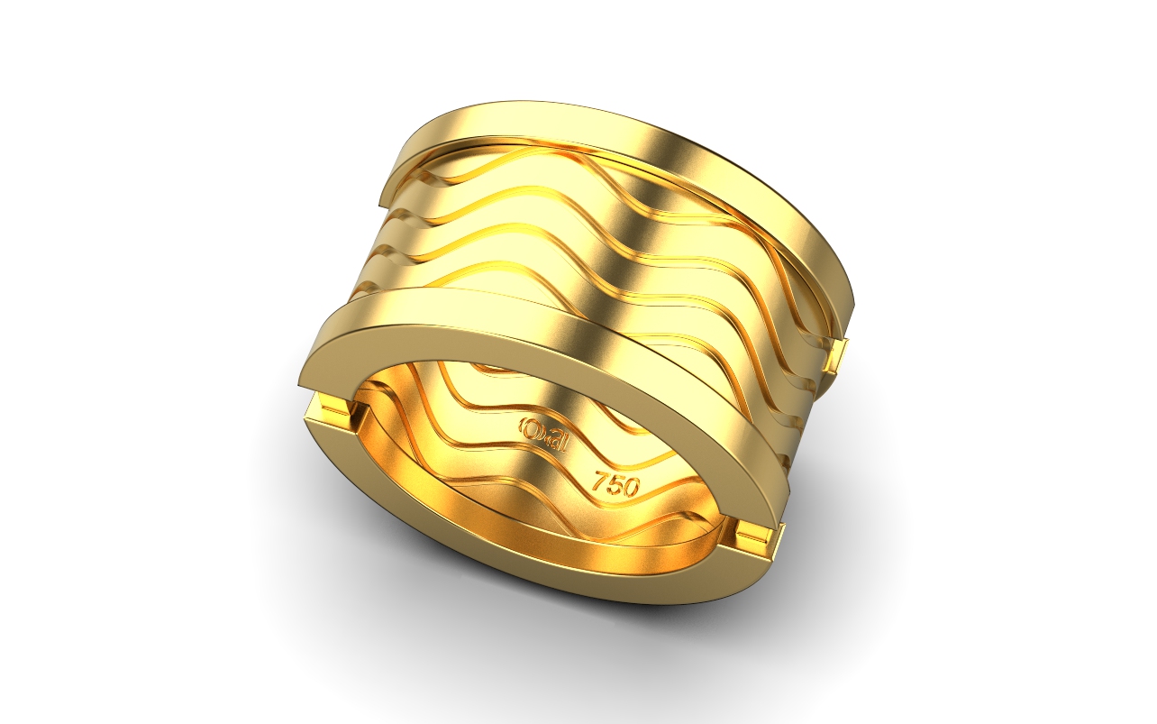 Aku Wave Ring – 18K Gold