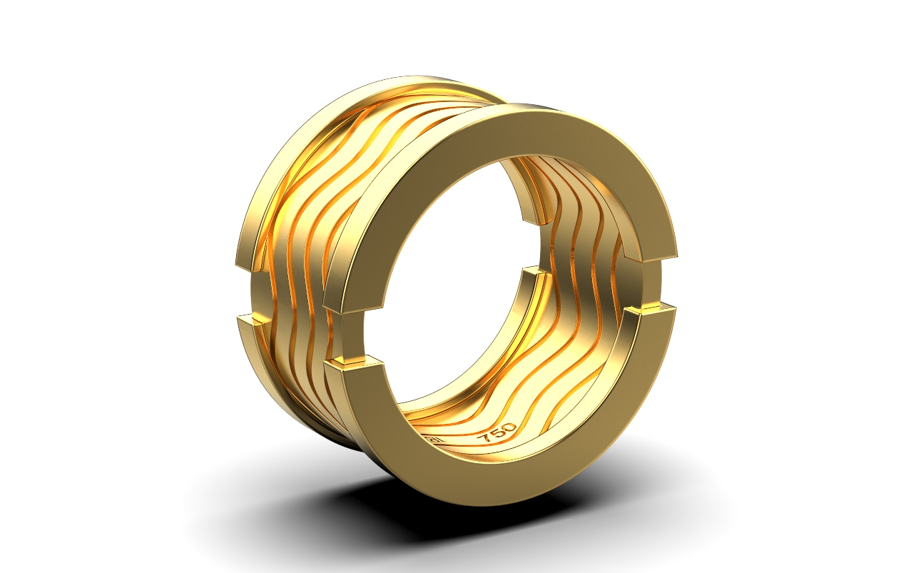 Aku Wave Ring – 18K Gold