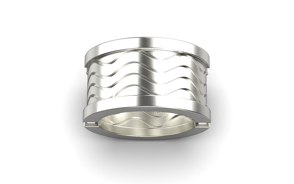 Aku Wave Ring – Platinum