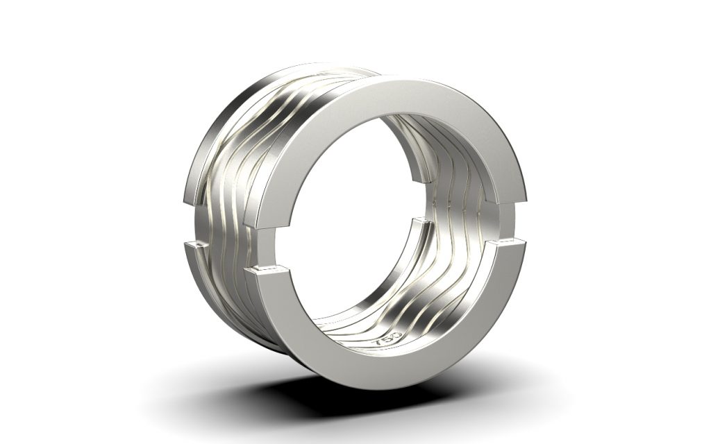 Aku Wave Ring – Platinum