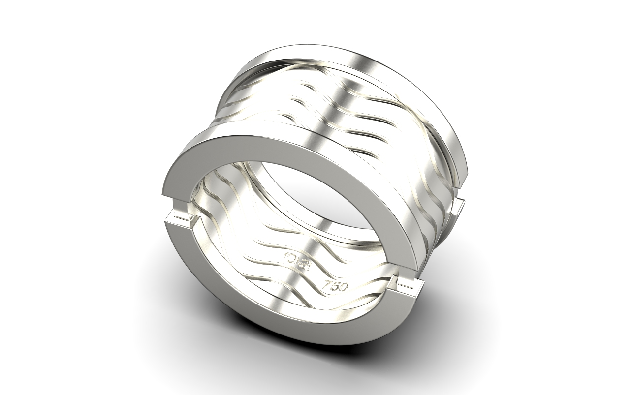 Aku Wave Ring – Platinum