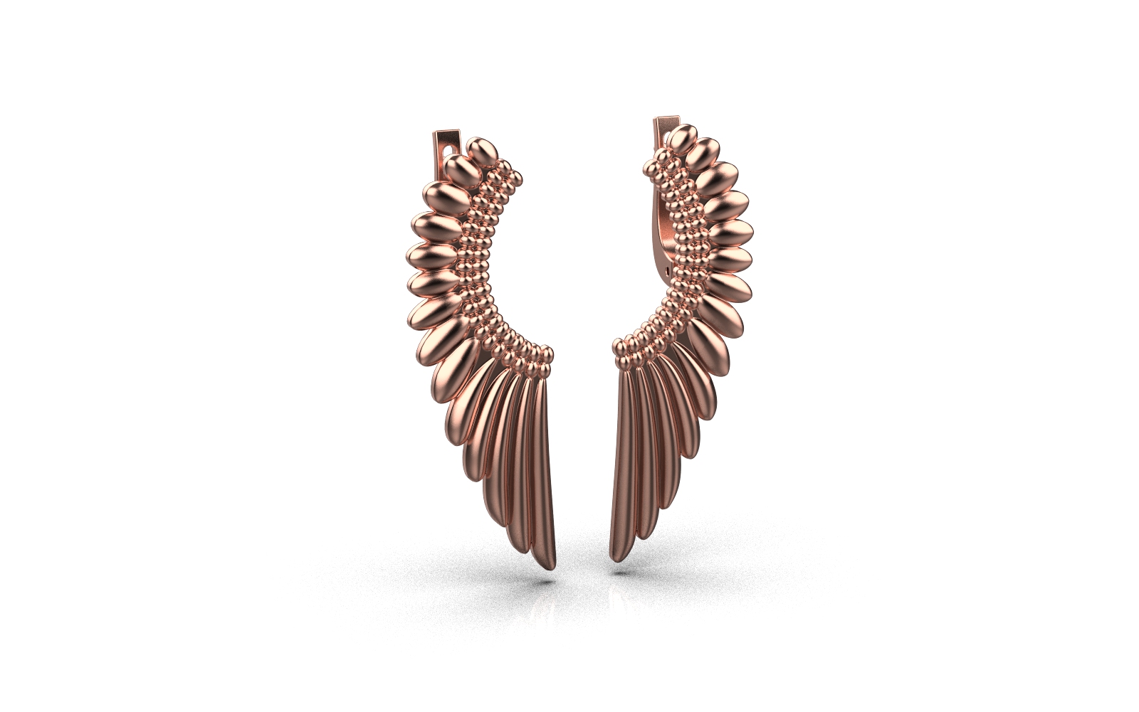 Angel Wings Earrings – 18K Rose Gold