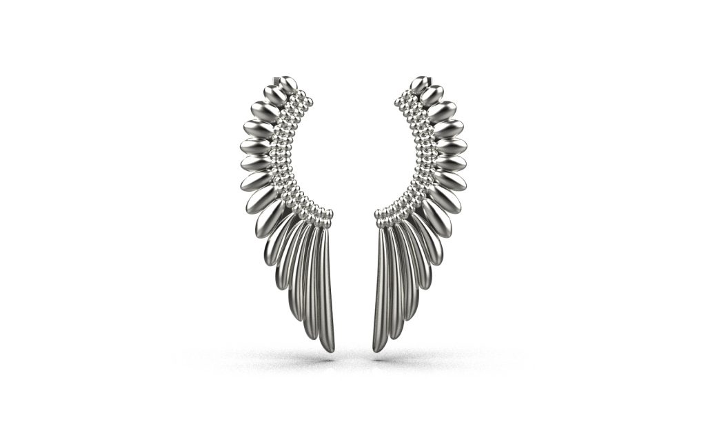 Angel Earrings – 18K Sterling Silver
