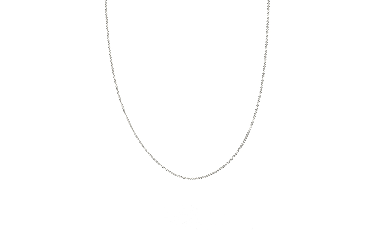 Dainty Fine Necklace – 18K White Gold