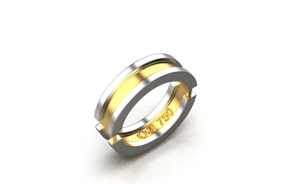 Aku Ring – 18K Gold,White Gold