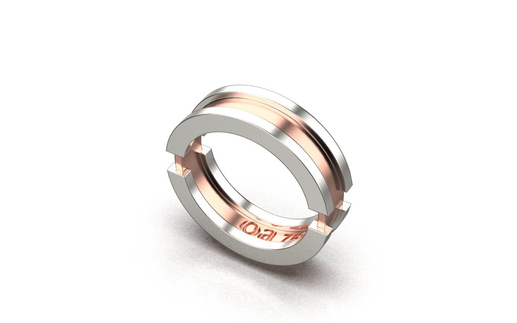 Aku Ring – 18K Rose Gold, White Gold
