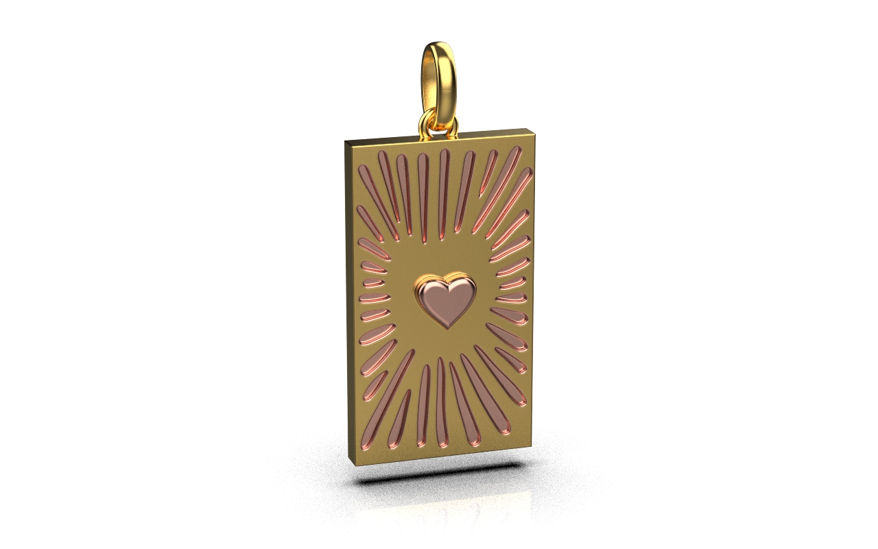 Love Pendant – 18K Rose Gold, Gold