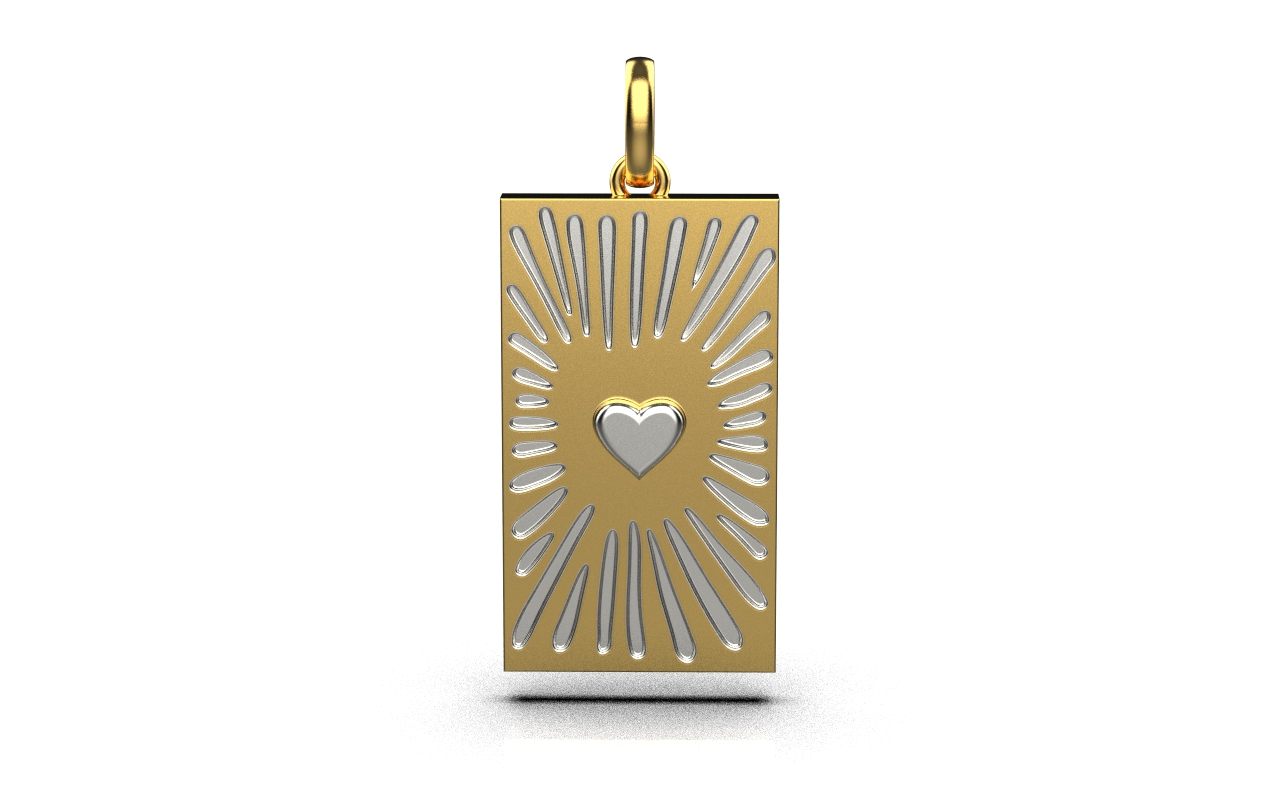 Love Pendant – 18K Gold, White Gold