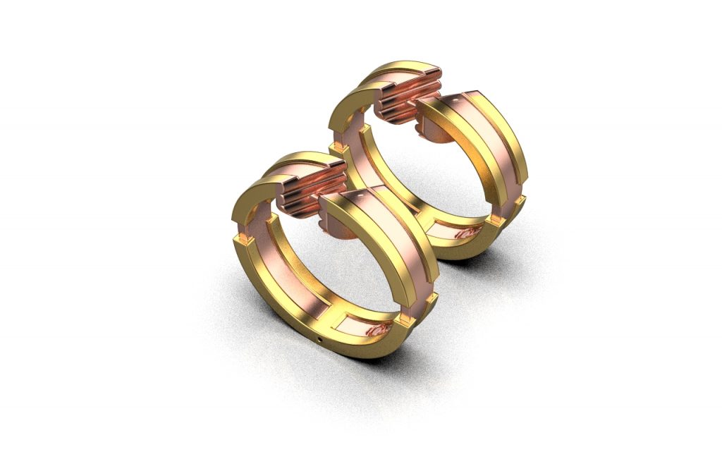 Aku Earrings -18K Gold, Rose Gold
