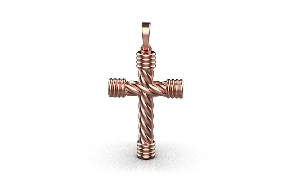 Cross Pendant – 18K Rose Gold Cross Pendant – 18K Rose Gold
