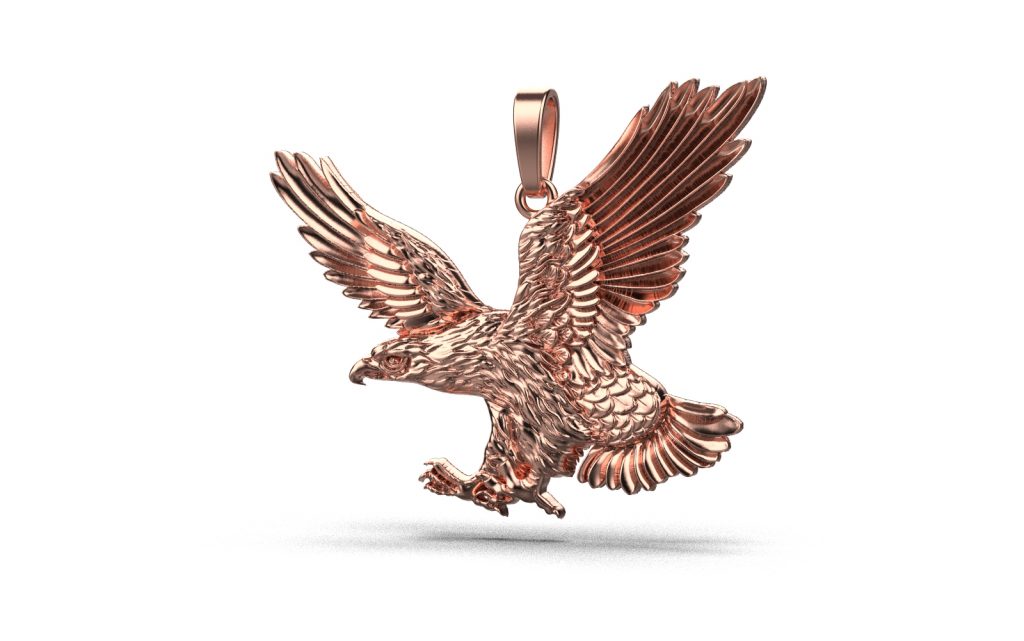 Eagle Pendant – 18K Rose Gold Eagle Pendant – 18K Rose Gold