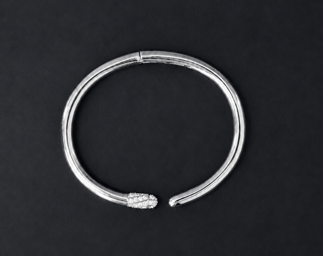 Linear Diamond Tip Bracelet 0.43ct – 18K White Gold