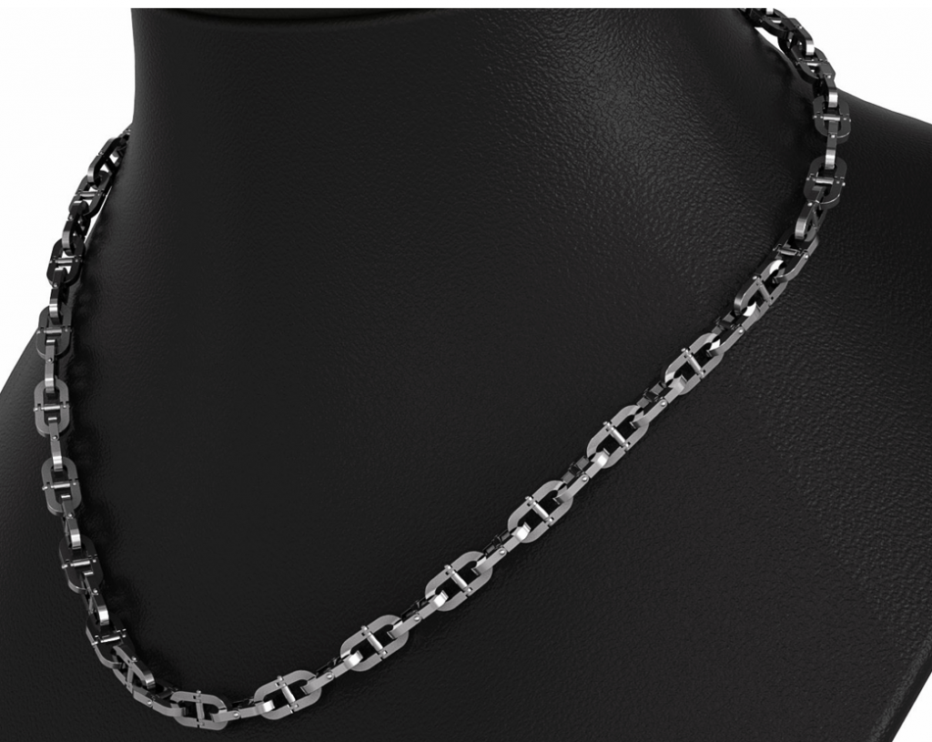 Linear Screw Chain – Sterling Silver
