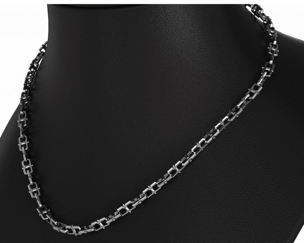 Linear Gap Necklace – Sterling Silver Linear Gap Necklace – Sterling Silver