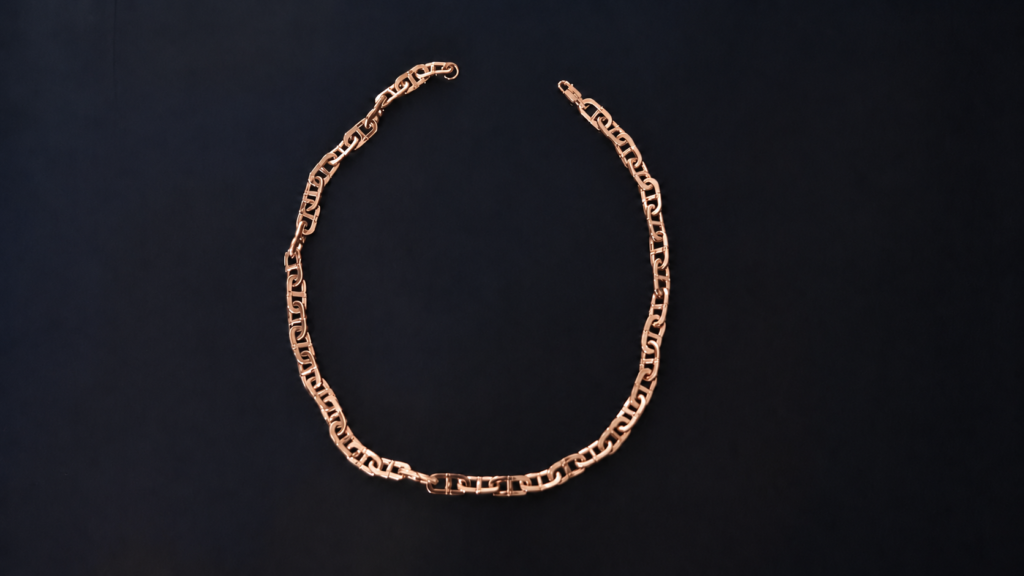 Linear Screw Chain – 18K Rose Gold Vermeil