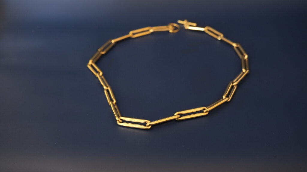 Linear Link Chain Necklace – 18K Vermiel Gold Linear Link Chain Necklace – 18K Vermiel Gold