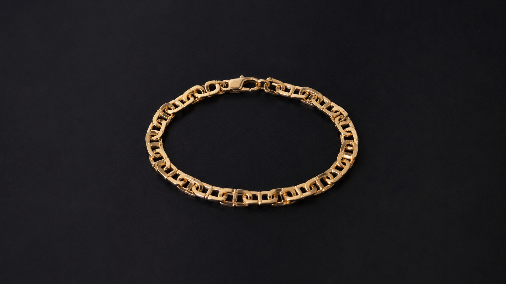 Linear Screw Bracelet – 18K Vermeil Gold