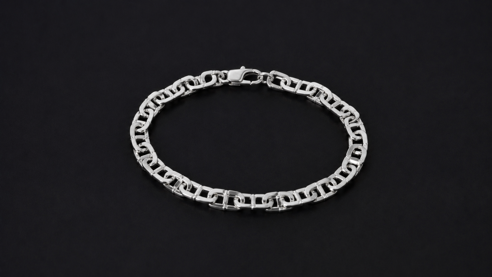 Linear Screw Bracelet – Sterling Silver