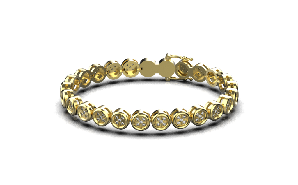 Micro Pave Bracelet – 18K Gold – 1.13ct Micro Pave Bracelet – 18K Gold – 1.13ct