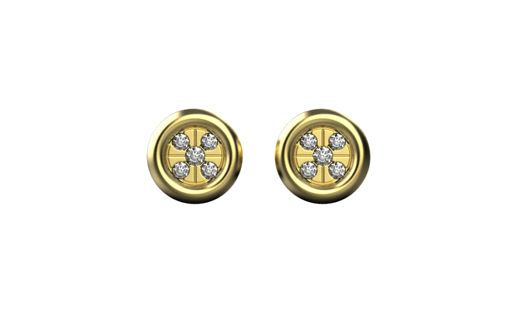 Micro Pave Stud Earrings – 18K Gold Micro Pave Stud Earrings – 18K Gold
