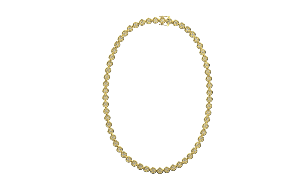 Micro Pave Necklace – 18K Gold – 2.74ct Micro Pave Necklace – 18K Gold – 2.74ct