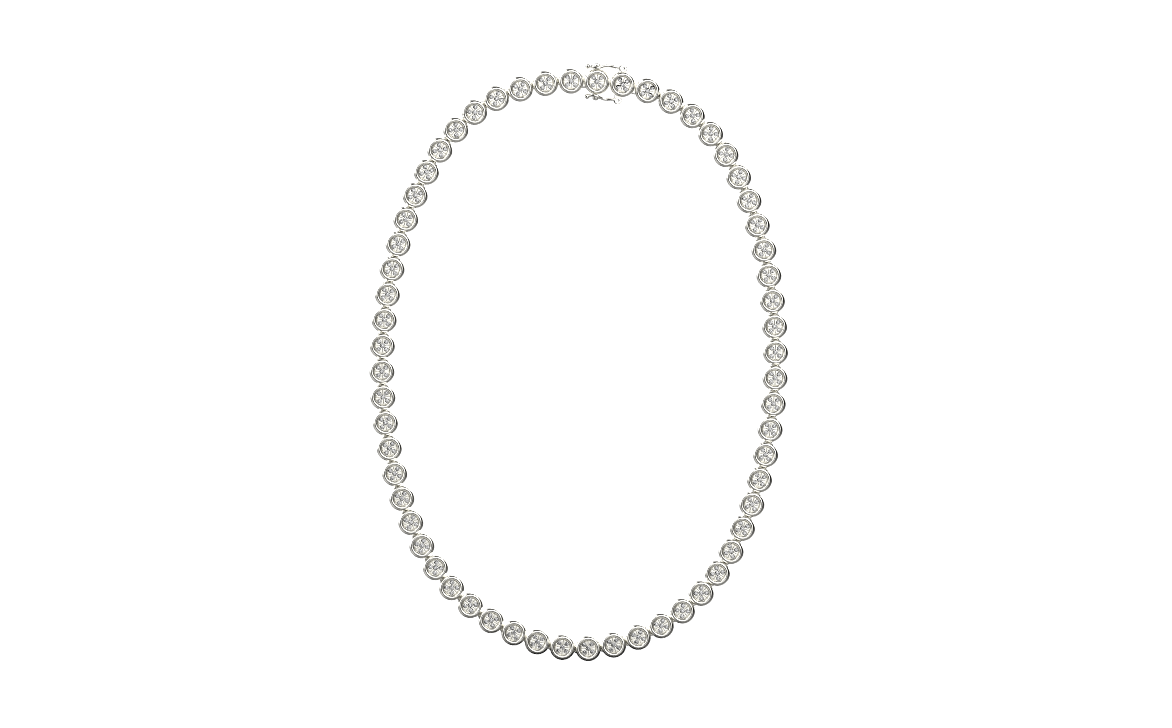 Micro Pave Necklace – Platinum – 2.74ct