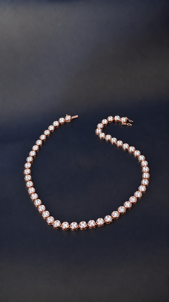 Micro Pave Necklace – 18K Rose Gold – 2.74ct Micro Pave Necklace – 18K Rose Gold – 2.74ct