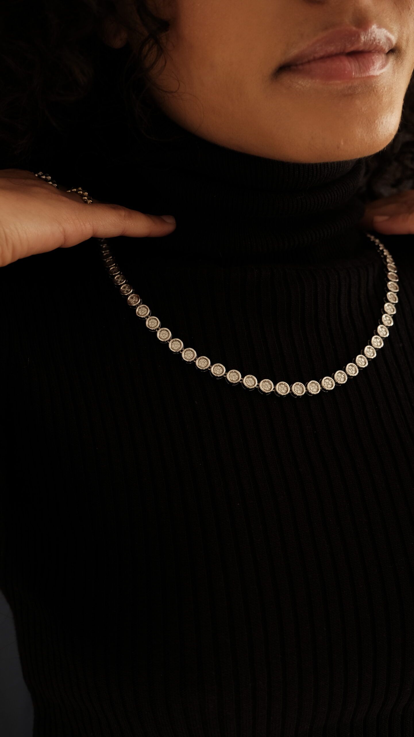 Micro Pave Necklace – 18K White Gold – 2.74ct
