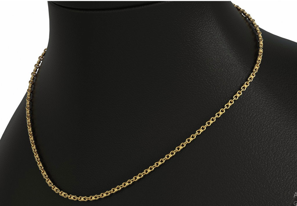 Oval Tied Fine Chain Necklace – 18K Gold Oval Tied Fine Chain Necklace – 18K Gold