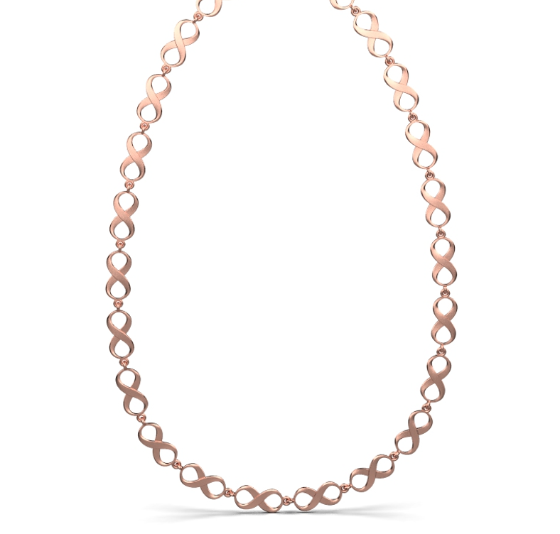Figure of Eight Chain Necklace – 18K Rose Gold Figure of Eight Chain Necklace – 18K Rose Gold