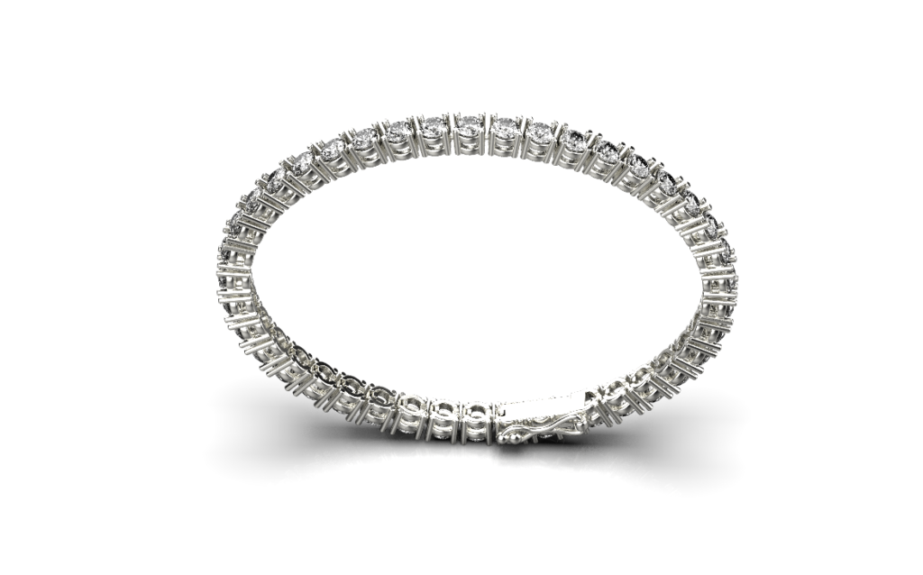 Tennis Bracelet – 18K White Gold – 12.7ct
