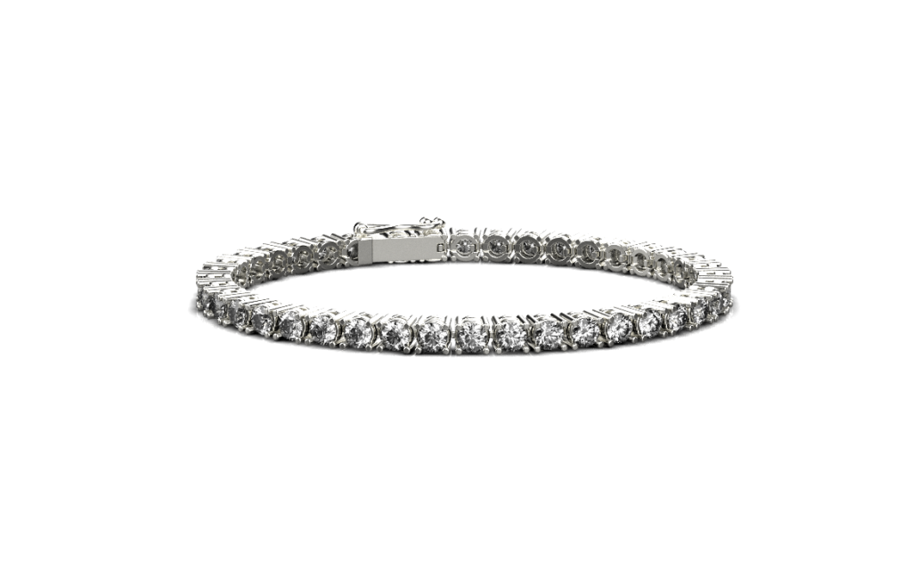 Tennis Bracelet – 18K White Gold – 12.7ct