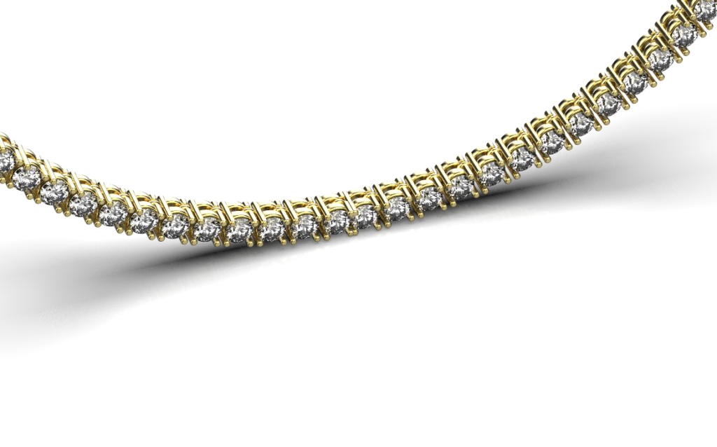 Tennis Necklace – 18K Gold – 26.67ct