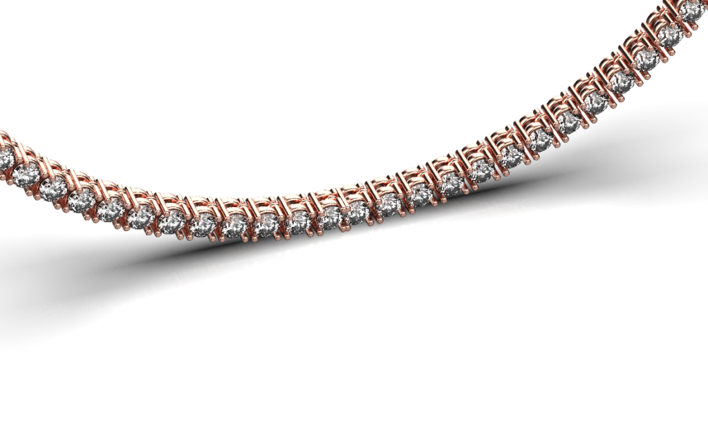 Tennis Necklace – 18K Rose Gold – 26.67ct