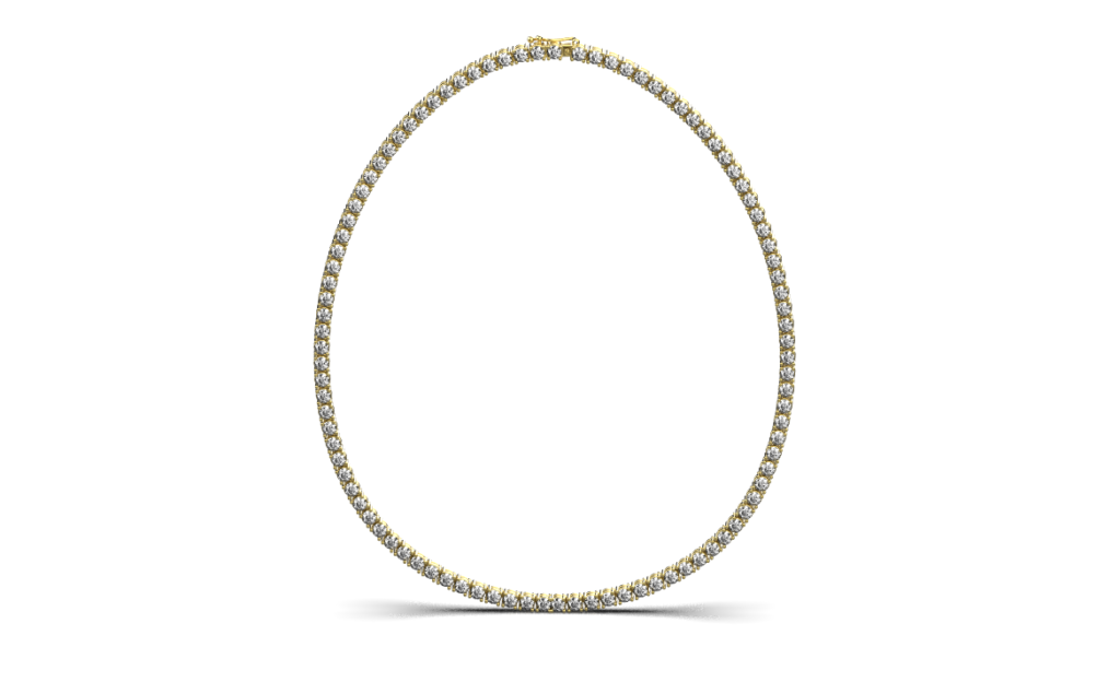 Tennis Necklace – 18K Gold – 26.67ct