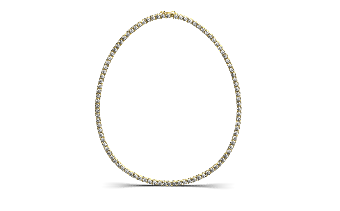 Tennis Necklace – 18K Gold – 26.67ct
