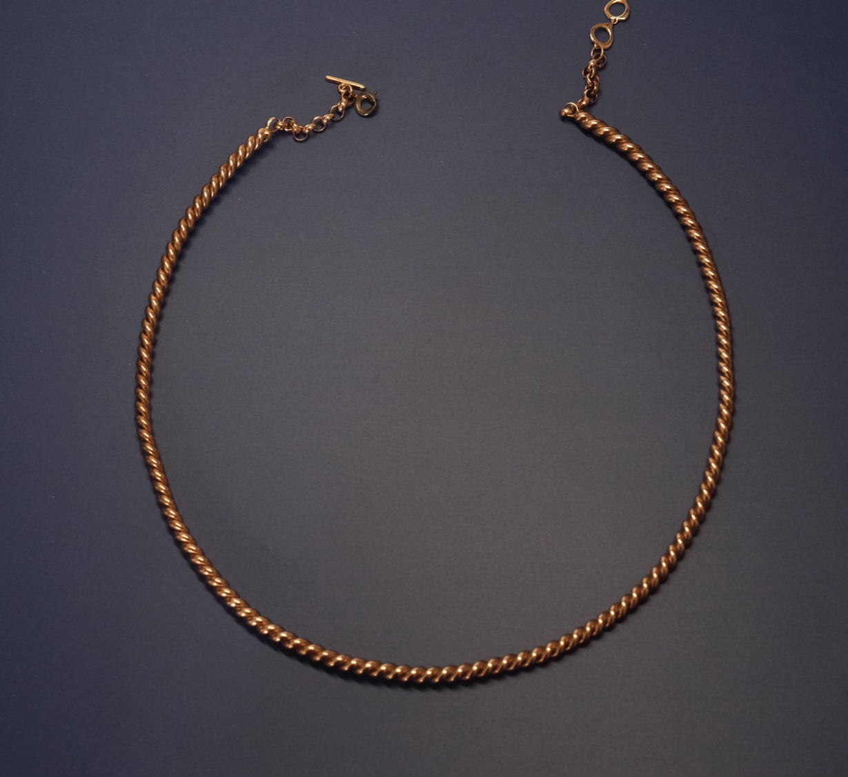 Twirl Torc Necklace – 18K Rose Gold Plated Sterling Silver